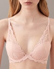 Calvin Klein Sensual Stretch Lace Long Line Bra, Dreamscape, B-D product photo View 03 S