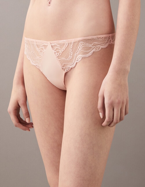 Calvin Klein Sensual Stretch Lace Thong, Dreamscape product photo View 03 L