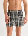 Chisel Stripe & Check Boxer Short, 2-Pack, Black, Khaki & Beige product photo