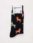 Mazzoni Fun Dogs Viscose Rayon from Bamboo Dress Socks, Black product photo View 02 S