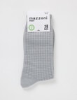 Mazzoni Waffle Viscose Rayon from Bamboo Textured Dress Socks, Grey product photo View 02 S