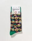 Mazzoni Christmas Cats & Dogs Dress Sock, Green product photo View 02 S