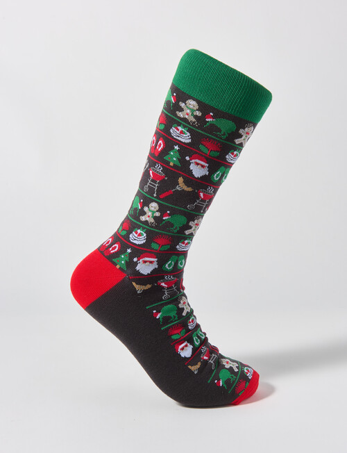 Mazzoni Christmas Kiwanana Ugly Dress Sock, Black product photo