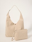 Whistle Accessories Suede Slouch Tote Bag, Mushroom product photo View 03 S