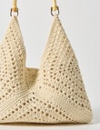 Whistle Accessories Raffaella Cotton Crochet Bag, Cream product photo View 03 S