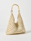 Whistle Accessories Raffaella Cotton Crochet Bag, Cream product photo View 05 S