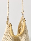 Whistle Accessories Raffaella Cotton Crochet Bag, Cream product photo View 06 S