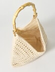 Whistle Accessories Raffaella Cotton Crochet Bag, Cream product photo View 07 S