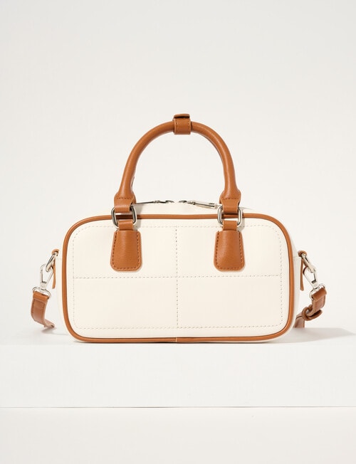 Whistle Accessories Fiorella Bowling Bag, White & Tan product photo View 02 L