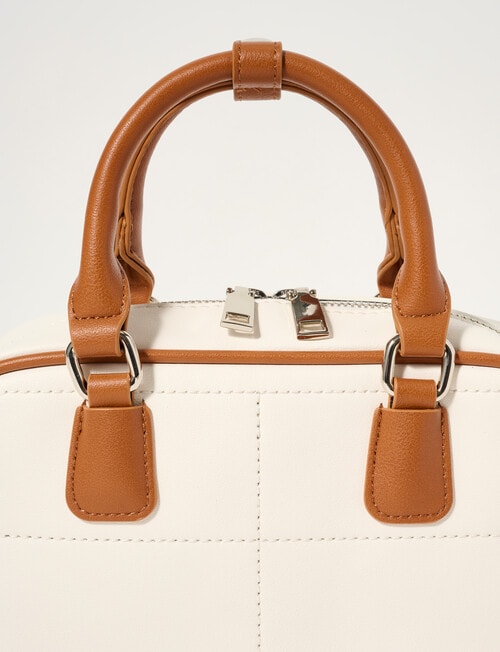 Whistle Accessories Fiorella Bowling Bag, White & Tan product photo View 05 L