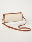 Zest Sofia Canvas Barrel Bag, Natural & Tan product photo