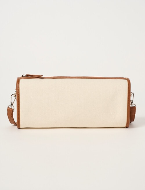 Zest Sofia Canvas Barrel Bag, Natural & Tan product photo View 02 L