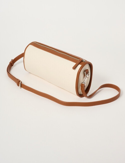 Zest Sofia Canvas Barrel Bag, Natural & Tan product photo View 03 L