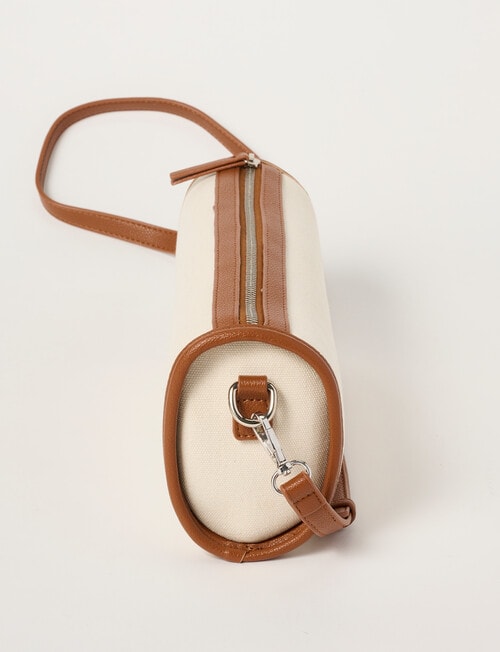 Zest Sofia Canvas Barrel Bag, Natural & Tan product photo View 04 L