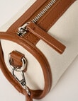 Zest Sofia Canvas Barrel Bag, Natural & Tan product photo View 05 S