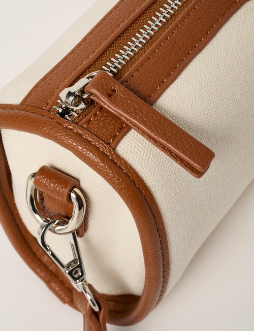 Zest Sofia Canvas Barrel Bag, Natural & Tan product photo View 05 L