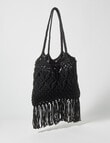 Zest Resort Aviva Crochet Tote Bag, Black product photo