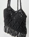 Zest Resort Aviva Crochet Tote Bag, Black product photo View 02 S