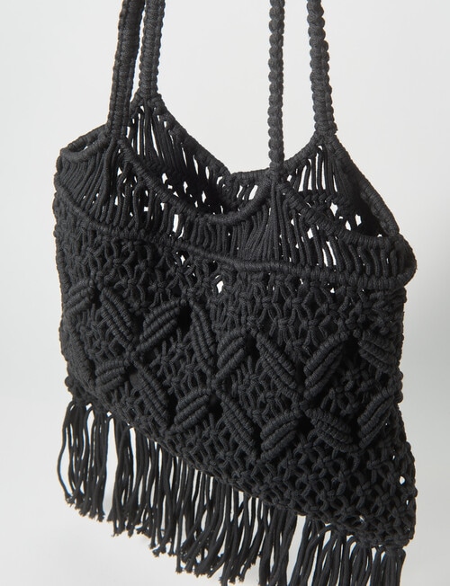 Zest Resort Aviva Crochet Tote Bag, Black product photo View 02 L