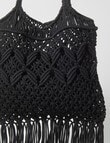 Zest Resort Aviva Crochet Tote Bag, Black product photo View 03 S
