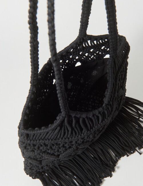 Zest Resort Aviva Crochet Tote Bag, Black product photo View 05 L