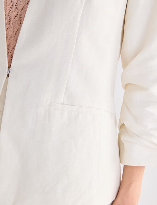 Whistle Three Quarter Sleeve Dress Jacket, Cream product photo View 04 L