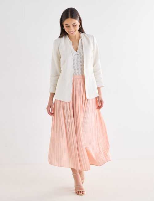 Whistle Three Quarter Sleeve Dress Jacket, Cream product photo View 06 L