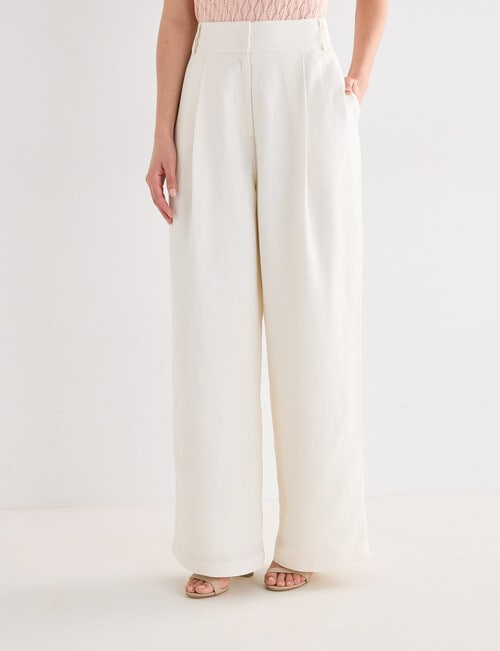 Whistle Wide Leg Pant, Cream product photo
