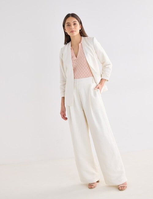 Whistle Wide Leg Pant, Cream product photo View 03 L
