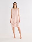 Whistle Embroidered Shift Dress, Peach product photo View 03 S