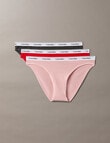 Calvin Klein Icon Logo Thong Brief, 5-Pack, Black, Rush, Berry & White product photo