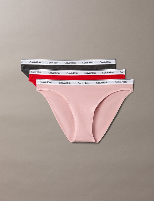 Calvin Klein Icon Logo Thong Brief, 5-Pack, Black, Rush, Berry & White product photo
