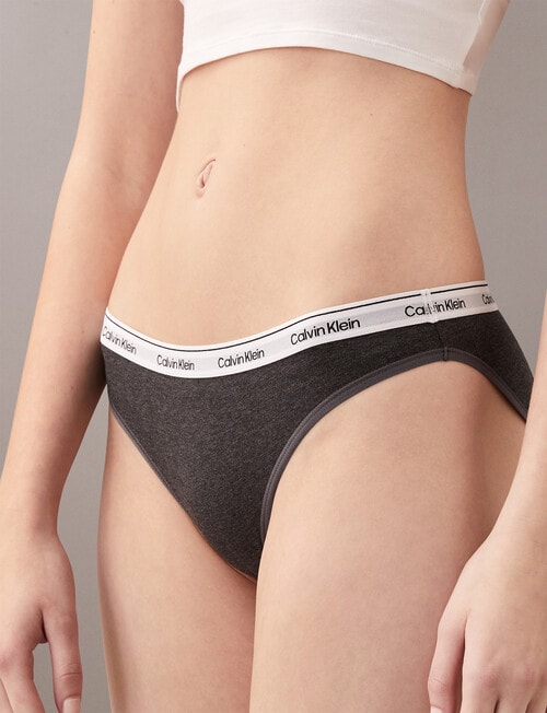 Calvin Klein Icon Logo Thong Brief, 5-Pack, Black, Rush, Berry & White product photo View 02 L