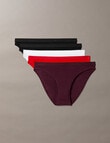Calvin Klein Icon Logo Bikini Brief, 5-Pack, Black, Rush, Berry & White product photo