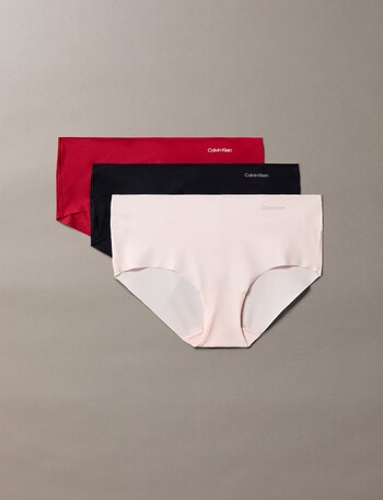 Calvin Klein Invisibles Hipster Brief, 3-Pack, Red, Nymph & Black product photo