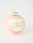Christmas Shop GG Glass 2025 Bauble, Blush product photo