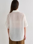 Mineral Ninette Lace Boxy Blouse, White product photo View 02 S