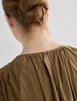 Mineral Manon Pleated Sleeveless Top, Khaki product photo View 06 S
