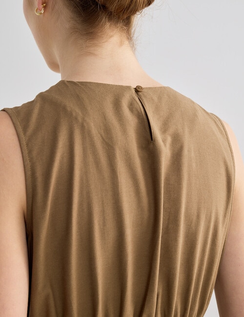 Mineral Clotilde Elastic Waist Dress, Khaki product photo View 08 L