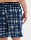 Mazzoni Blurred Check Print Knit Sleep Shorts, Blue & Black product photo View 04 S