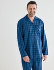 Chisel Check Woven Long PJ Set, Deep Navy & Blue product photo