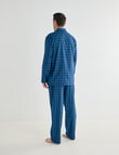 Chisel Check Woven Long PJ Set, Deep Navy & Blue product photo View 02 S
