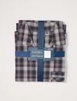 Chisel Check Woven Long PJ Set, Navy, Red & Grey product photo View 05 S
