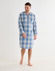 Chisel Check Woven Nightshirt, Blue & Sand product photo