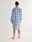 Chisel Check Woven Nightshirt, Blue & Sand product photo View 02 S