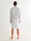 Mazzoni Stripe Cotton Towelling Robe, Sand & White product photo View 02 S