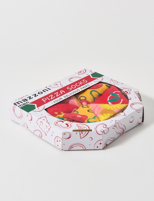Mazzoni Pizza Sock Giftbox, 4-Pack, Assorted product photo View 09 L