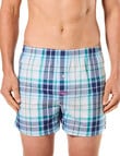 Mitch Dowd Checkers Cotton Stretch Boxer, Blue product photo