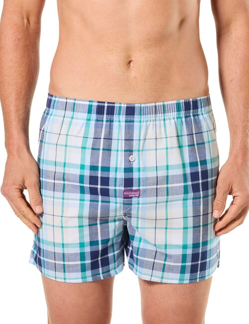 Mitch Dowd Checkers Cotton Stretch Boxer, Blue product photo