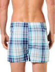 Mitch Dowd Checkers Cotton Stretch Boxer, Blue product photo View 02 S